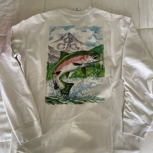 Nike ACG White Long Sleeve Tee with Fish Graphic